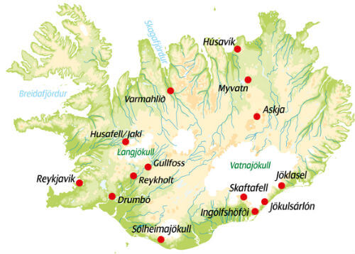 ijsland kaart